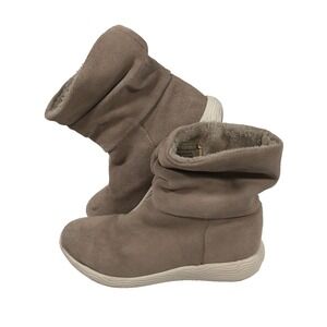 BareTraps Lainey Womens US Size 8 Comfort Leather Slip On Ankle Bootie Beige Tan